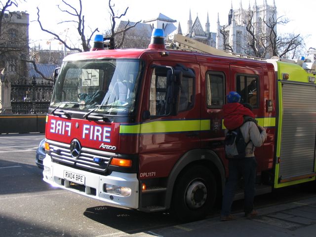 British Fire Truck at Westminster